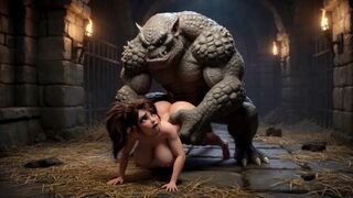 Cave Monster Biggest Cock Seduced Thick MILF