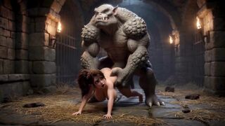 Cave Monster Biggest Cock Seduced Thick MILF