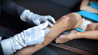 LilyWOW, Stockings, Stocking Feet, Foot Massage, Obedient Servant, ASMR, Sexy Legs, MILF Stockings, Feet Fetish