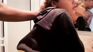 I secretly drilled a small cutie in the bathroom