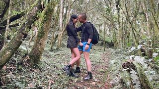 STEPSISTER GOES TO FUCK IN THE FOREST AND GETS CUM ON HER BAZOOKAS