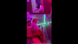 Real Couple Making Love in the Bedroom Mirror