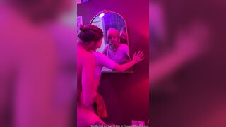 Real Couple Making Love in the Bedroom Mirror