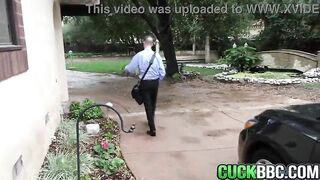 Wife Double Penetrated By Black Bulls In Front Of Cuckold Husband