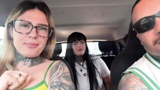 I called a student over at the bus stop to be a porn actress! This sweetheart didn't even expect to get inside the car before we started kissing in public. And we had great sex in the car!