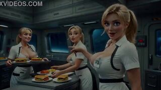 The Dinner Staring The Big Eyed Woman (AI Generated)