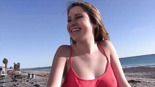 Teen 18 blonde drilled by a aged stud