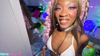 Lana Gee Spins On Command Then Gags On Brian's Cock At The Rave!