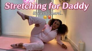 21yo taut ebony girl tries indoor yoga for the first time