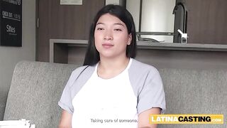 This NATURAL BOOBS LATINA took off her wedding ring before bending down for a SLOPPY BLOW JOB SEX