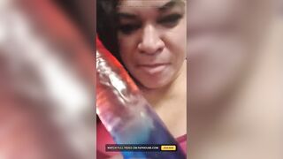 Giant Red White and Blue Sex tool