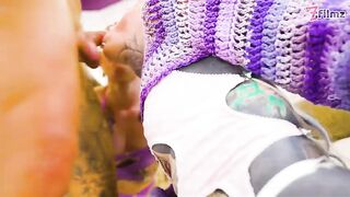 Inked Angel Gets Hard Anal, ATM in 3-some
