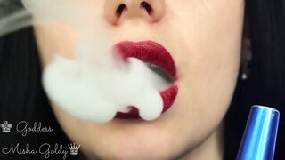 Cum to my big lips and hookah smoke!