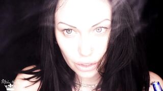 Fleshly smokin' & lip fetish & lipstick tease