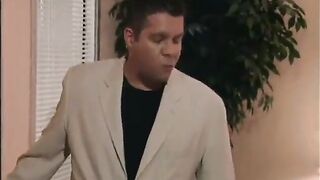 Sexually excited fucker rubs her love button before stroking and sucking her friend's ramrod