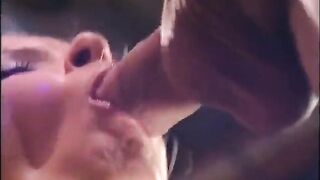 Sexually excited fucker rubs her love button before stroking and sucking her friend's ramrod