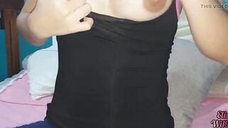My Stepsis Lets Me Play with Her Twat When This sweetheart Comes to Visit This hottie Gets on My Bed