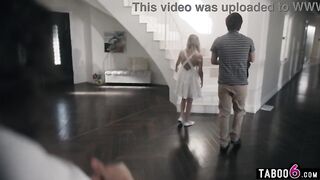 Peeing and squirting 3-some with GF and MILF stepmom Penny Barber