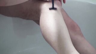 She shaves his body