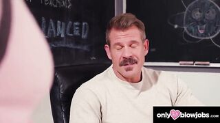 ONLY TEEN BLOWJOBS - Eva Nyx Does The Math - Sloppy POV Oral pleasure-sex Plus Balls Sucking