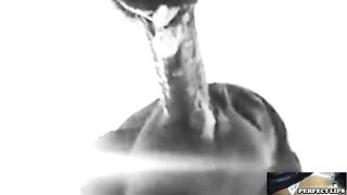 IDEAL LIPS-goes black an white with a butt sloppy MOUTH!!!