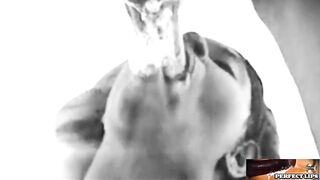 IDEAL LIPS-goes black an white with a butt sloppy MOUTH!!!