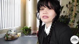 Wednesday Addams Takes Giant Wang & Load Ft. Yhivi