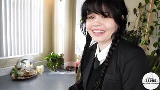 Wednesday Addams Takes Giant Wang & Load Ft. Yhivi