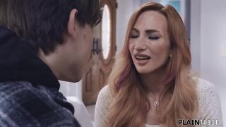 Teen Tyler Cruise helps out his busty neighbor Sophia Locke.The big titties milf sobs when they talk about the loss of her husband and he makes his move
