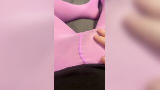 Trans Girl Lauren in Pink Pantyhose