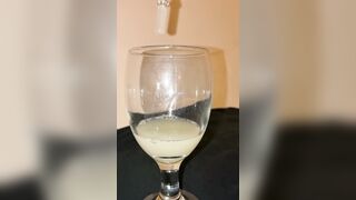 Treating my own cum loads like a admirable wine (slow motion)