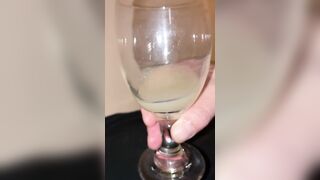 Treating my own cum loads like a admirable wine (slow motion)