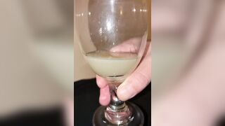 Treating my own cum loads like a admirable wine (slow motion)