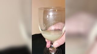 Treating my own cum loads like a admirable wine (slow motion)