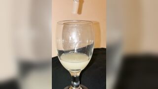 Treating my own cum loads like a admirable wine (slow motion)