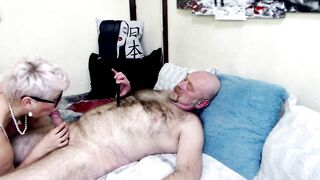 Fisting, vegetables in vagina, mature cowgirl and jock-sucker, gorgeous face in cum and other pranks of a aged married couple!