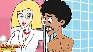 Lascivious Stepmom and Stepson Take a Shower Together. What Could Go Wrong? Cartoon