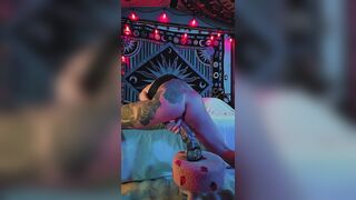 Nephila Rides Fantasy Vibrator, Watch her Centaur Creature Schlong Glide Right inside that Constricted Milfy Twat, Hear the Juices Filling and Plumping up that C