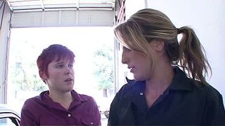 Kara Price And Lily Cade Screw Each Other At The Mechanic's Garage.