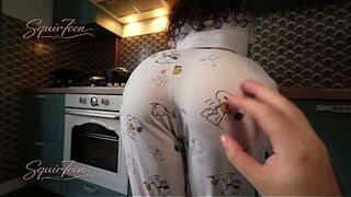 Sexy Stepmom fucks Stepson while she cooks dinner for my Stepdad