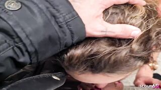 German Nymphomaniac MILF Get Risky Screw by Stranger in Elevator