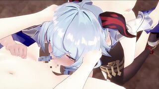 【Genshin Impact Ganyu #03】group-sex 3D Anime Animation.(Fingering,handjob,oral-job,sex)
