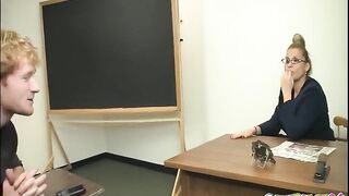 CumBlastCity - Classroom Jerk Gets Drained by Curious MILF Professor Mrs. Starr