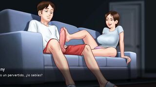 Stepmom likes to have sex all the time with the Tenant - summertime saga