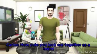 The fine sister, ep. 2 - Sims 4 Futa bangs and cums on brother's excited wife