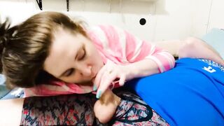 Cum doxy gives handjob for her each day dose of cum ???