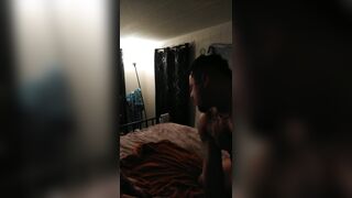 Beautiful MILF Makes Love To Boyfriend's Booty and Pegs Him Until He Shoots His Load All Over Her Body