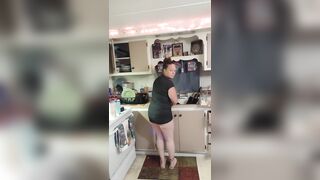 Business Woman Doing Her Duties Around The House After Work In Her Short Suit (PANTY TEASE)