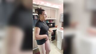Business Woman Doing Her Duties Around The House After Work In Her Short Suit (PANTY TEASE)
