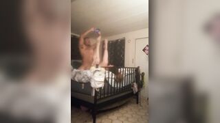 Caught hot milf masturbating and interrupted and pounded her twat